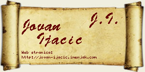 Jovan Ijačić vizit kartica